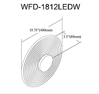 Windfeild Wall Sconce - 12W - Matte Black - Clear Rippled Glass