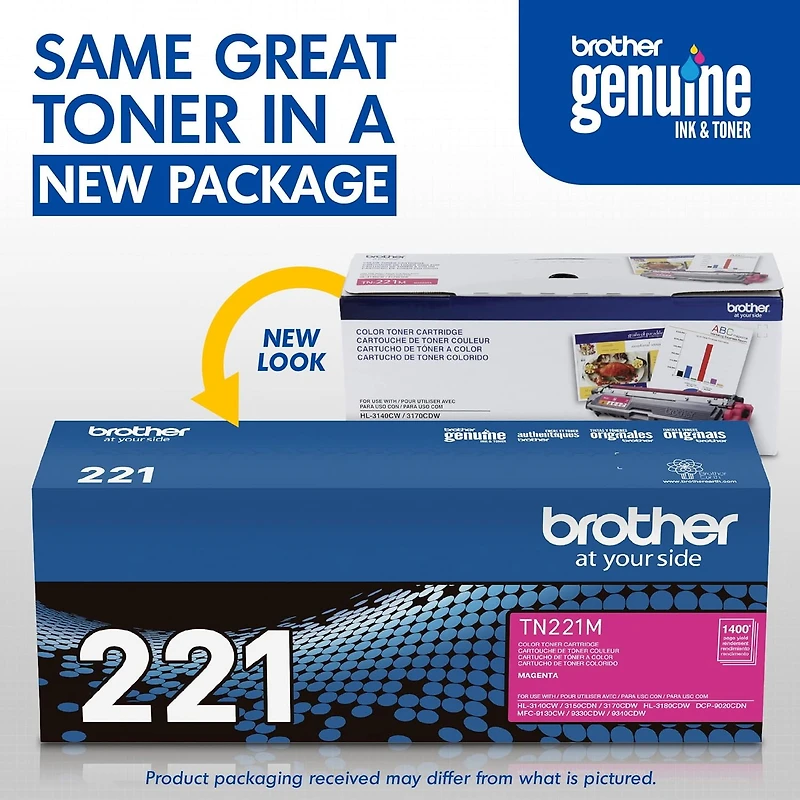Brother TN221M Toner Cartridge - Magenta