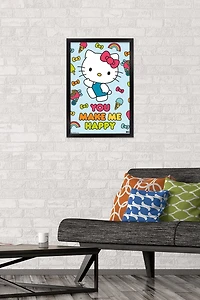 Hello Kitty - Happy Wall Poster, 22.375" x 34"