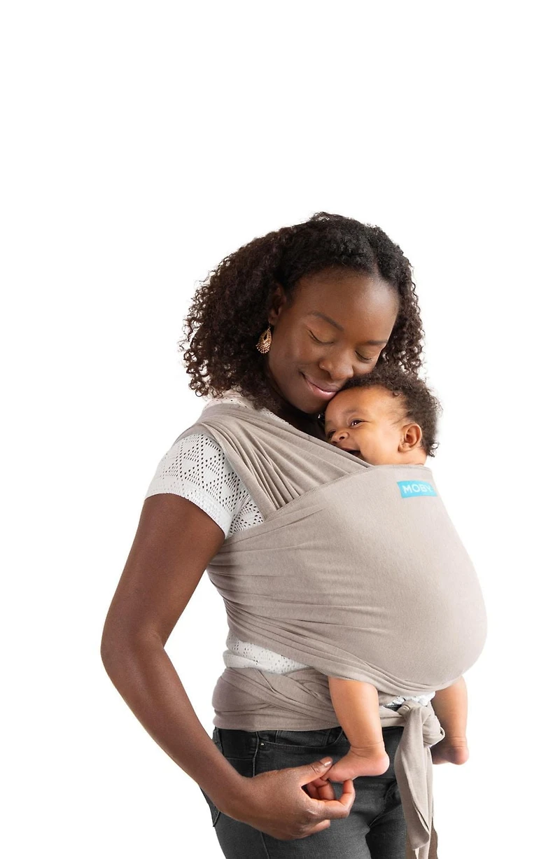 MOBY Wrap Baby Carrier - Evolution Wrap for Newborns & Infants - One size - Taupe