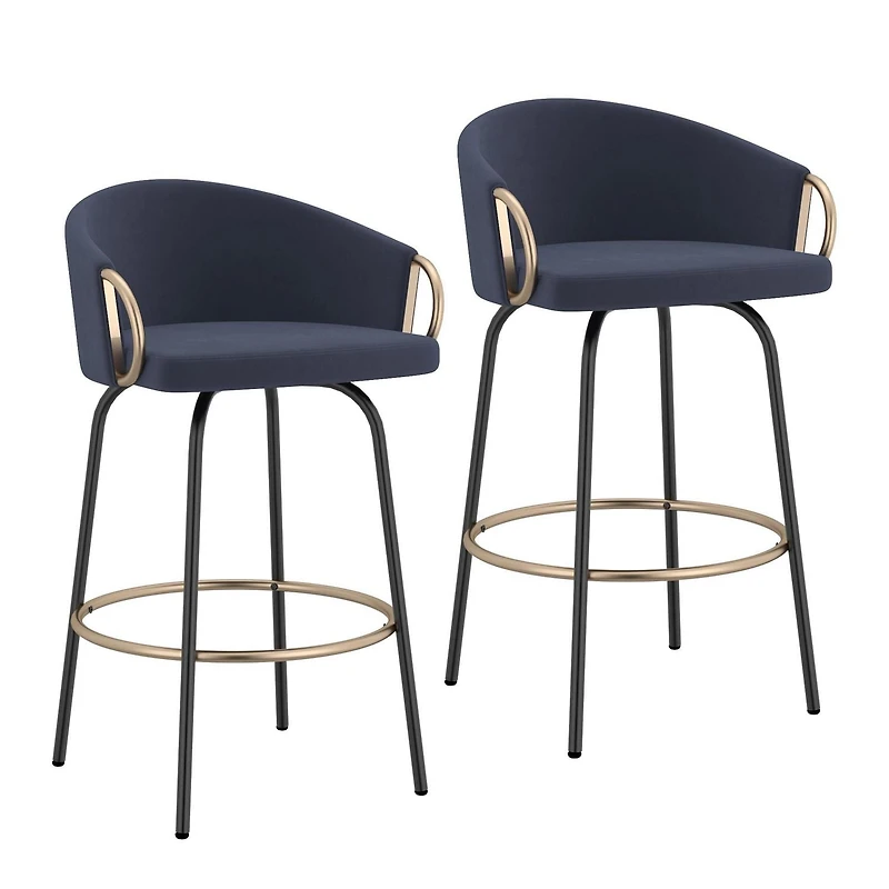 Set of 2 Contemporary Counter Stool