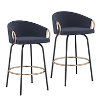 Set of 2 Contemporary Counter Stool