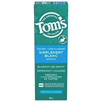 Dentifrice naturel Simplement blanc Menthe poivrée (sans fluorure) 85 ml