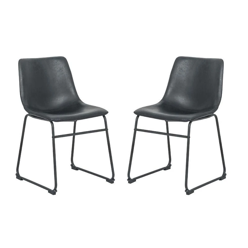 Modern Ani Armless Dining Chairs – Upholstered, Sleek Mid-Century Design, Sturdy Build Set of 2