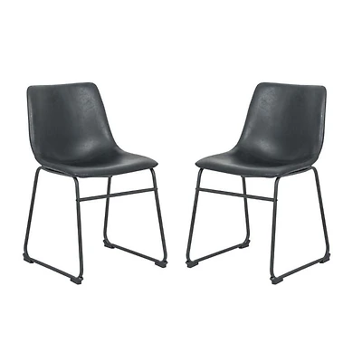 Modern Ani Armless Dining Chairs – Upholstered, Sleek Mid-Century Design, Sturdy Build Set of 2