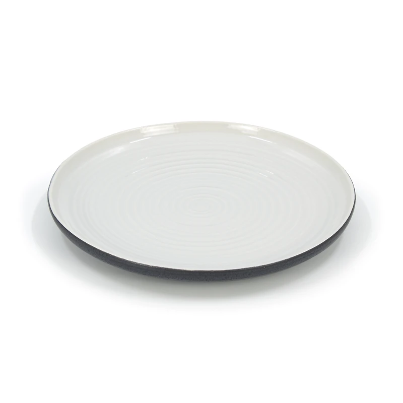 Assiette plate SAB Trent 10 pouces gris foncé