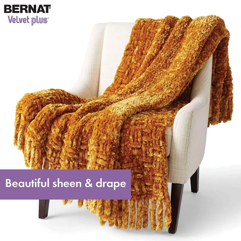 Bernat® Velvet Plus™ Yarn, Polyester #6 Super Bulky, 10.5oz/300g, 78 Yards