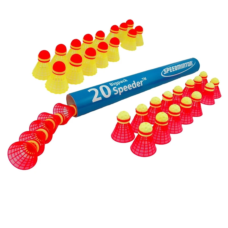 Speedminton Tube Speeder 20 pcs - Ensemble en vrac Speeders Fun et Match