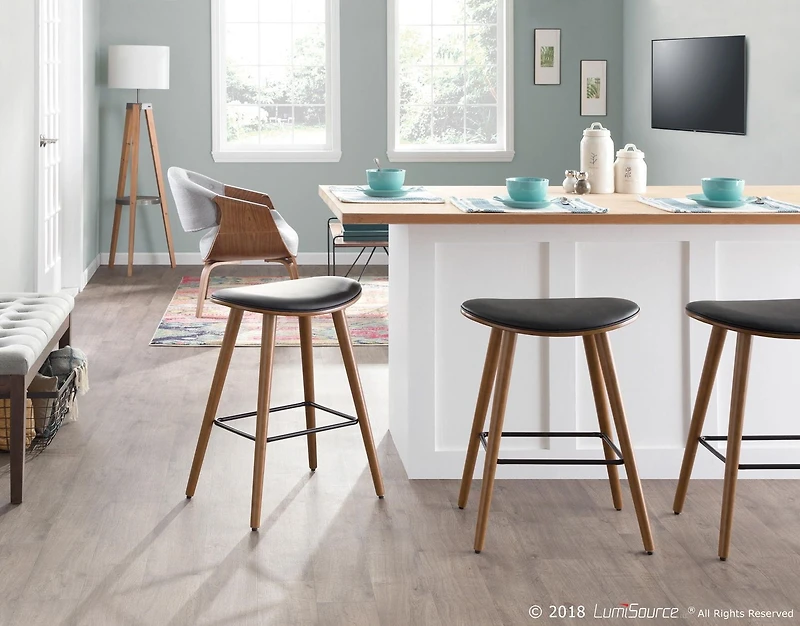 Saddle Mid-Century Modern Counter Stool by LumiSource