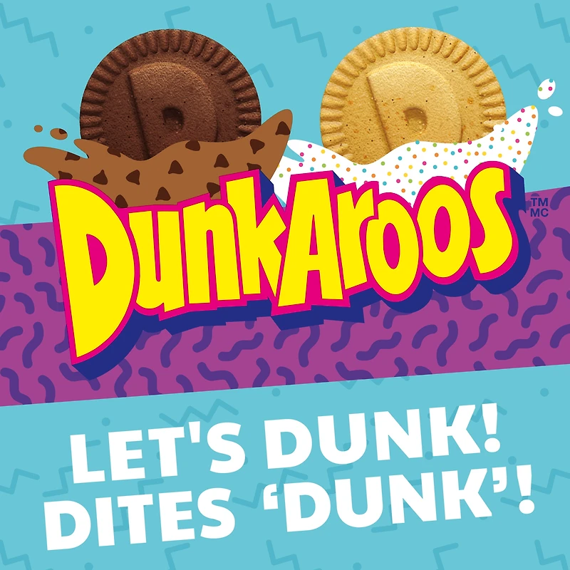 Dunkaroos Biscuits À la Vanille avec Glaçage au Chocolat, Collation pour Enfants, 28 g, 6 Plateaux 168g