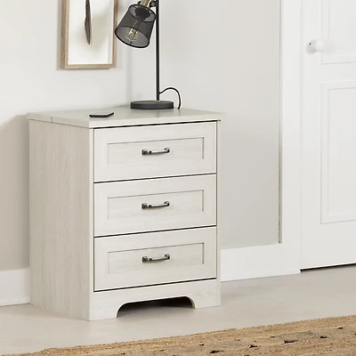 Table de bout 2 tiroirs avec surface amovible de la collection Harma South Shore