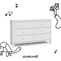 Commode Double à 6 Tiroirs Alpine de Storkcraft