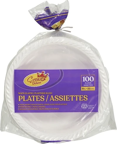 PLASTIC PLATES 9" - FRENCH