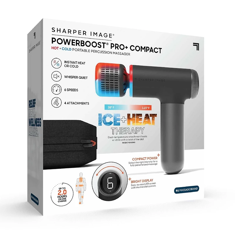 Appareil de massage compact à percussion chaude et froide Sharper Image® Powerboost® Pro+