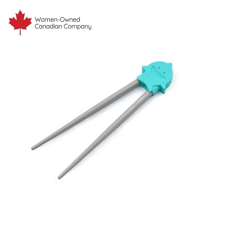 Melii Toddler and Kid Learning Chopstick Set with Case - Bulldog, Cat, Shark, Bear