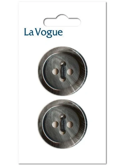 La Vogue Bouton à 4 trous — 25 mm, gris foncé Les boutons et les fermetures La Vogue offre un assortiment mode et contemporain de styles et de couleurs.