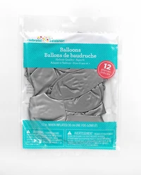 Lot de 12 ballons nacrés argentés Ballon en latex à l'hélium 12CT x 12 pouces