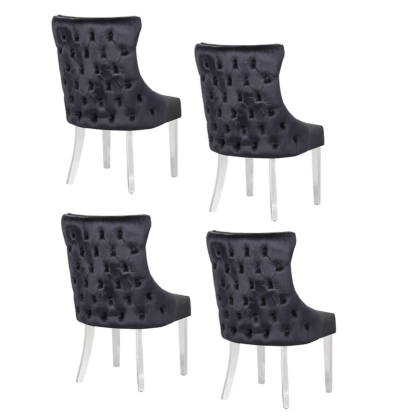 Chaises Stonefort noires (Plata Import)