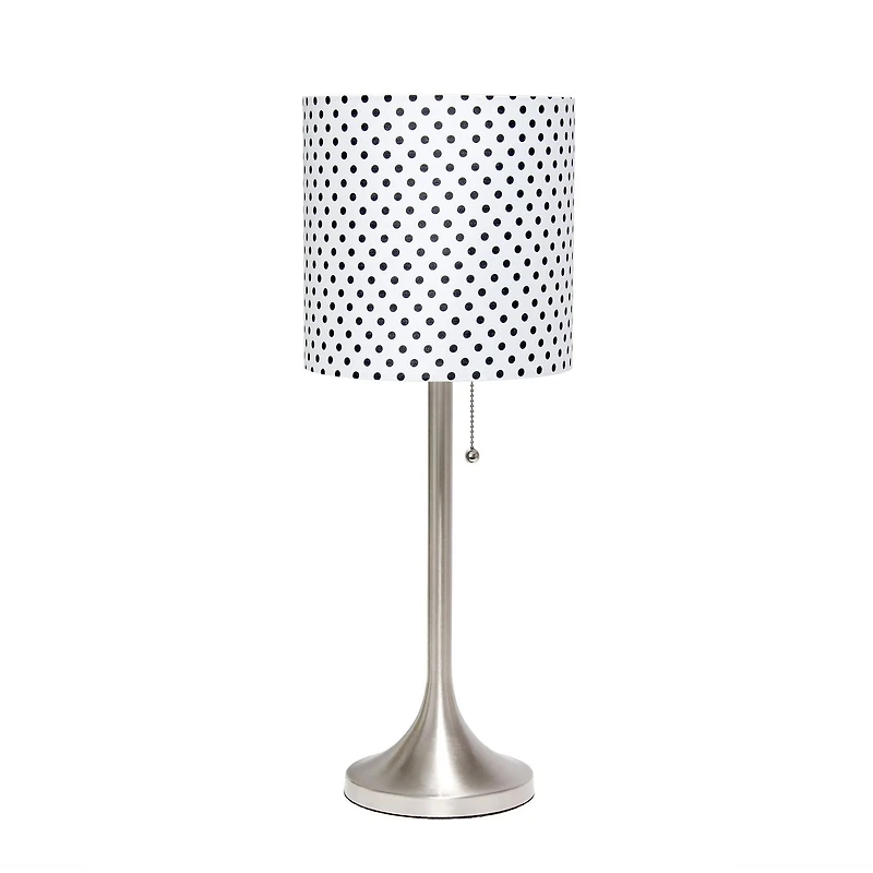 Simple Designs Tapered Table Lamp with Fabric Drum Shade