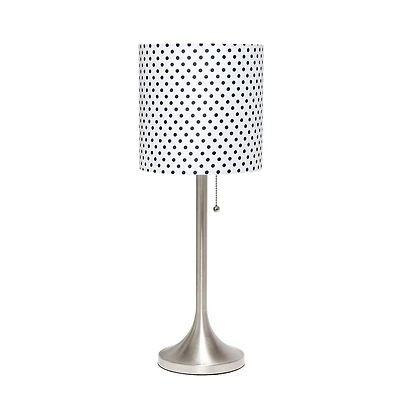 Simple Designs Tapered Table Lamp with Fabric Drum Shade