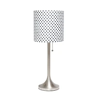 Simple Designs Tapered Table Lamp with Fabric Drum Shade
