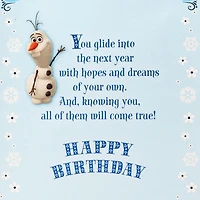 Carte de fête  Hallmark pour fille (Bracelet à breloques Elsa La Reine des neiges)