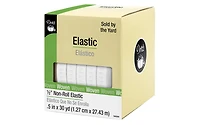 Dritz 1/2" Ribbed Non-Roll Elastic, White, 30 yd