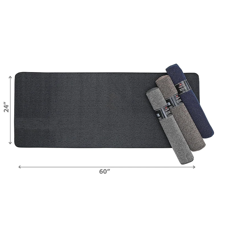 IH Casa Decor Nature Solid Tufted Floor Mat Asstd 2' X 5' - Set of 4