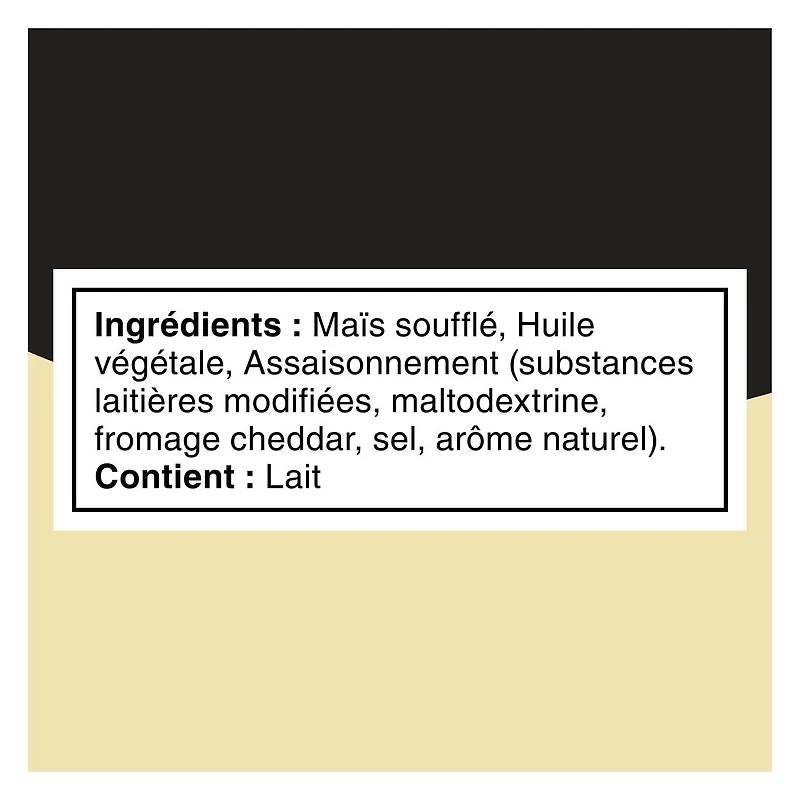 Smartfood maïs soufflé assaisonné saveur Cheddar blanc, format écono 350 g.