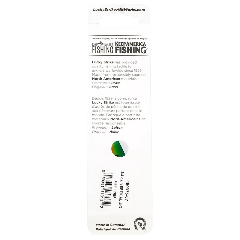 Lucky Strike 3/4 oz Jig vertical – Fire Tiger