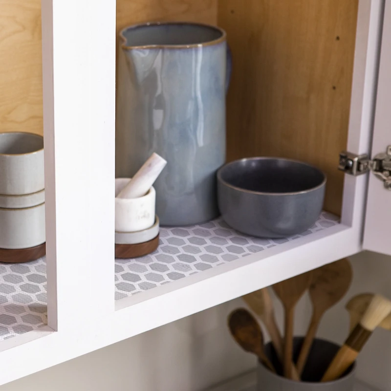 Smooth Top® EasyLiner® Brand Shelf Liner - Grey Subtle, 12 in. x 10 ft., <ul><li>Non-adhesive</li><li>Smooth surface</li><li>Easy to Install</li></ul>