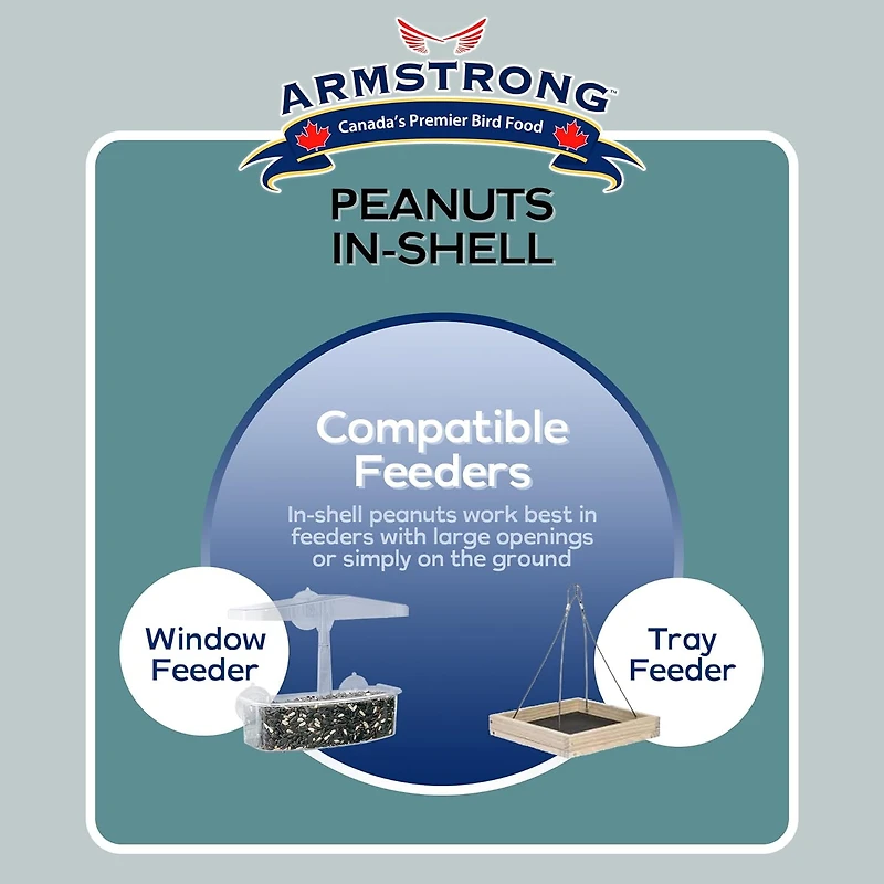 PEANUTS IN SHELL, Armstrong(TM) Easy Pickens® peanuts in the shell||High in protein and fat||Food for squirrels, chipmunks and wild birds||1.3 kg
