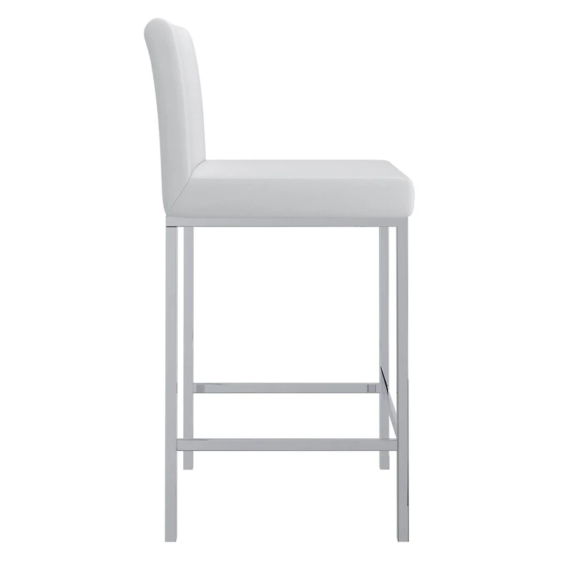 Set of 2 Modern Counter Stools, Black