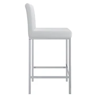 Set of 2 Modern Counter Stools, Black
