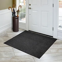 Mainstays 3 ft. x 4 ft. Platinum Needlepunch Charcoal Doormat with Vinyl Backing