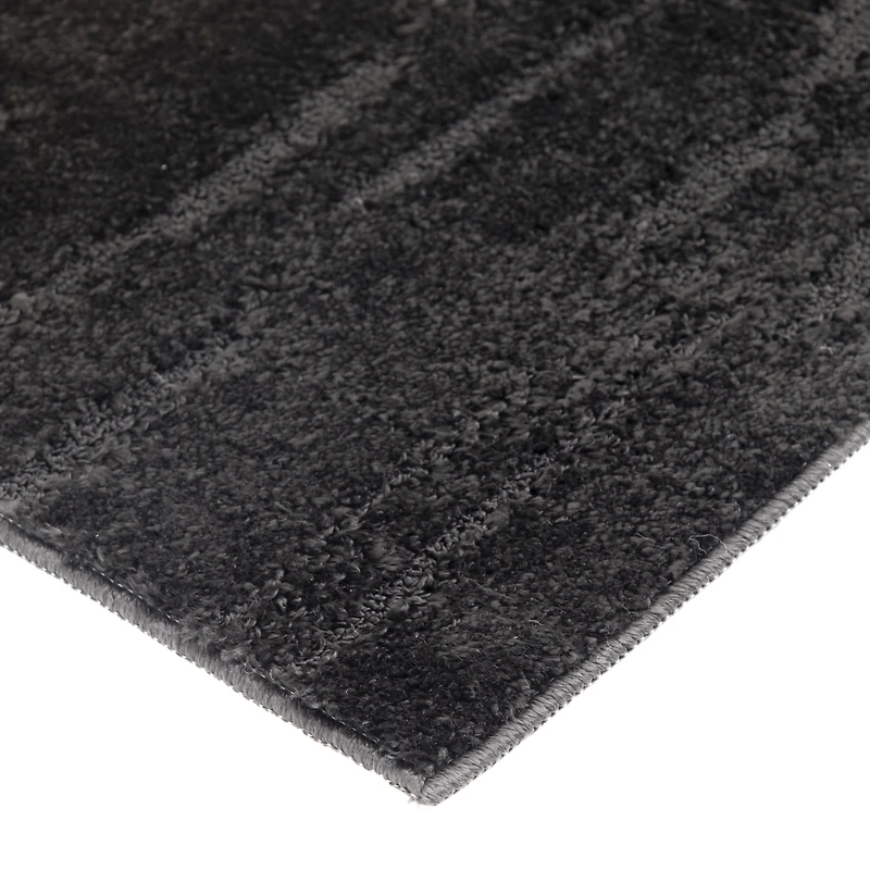 Athen Ripley Black 26"x45" Washable area rug