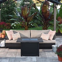 Endless Summer Le foyer au gaz Marc LP rectangulaire 40 x 28 pouces GAD17107ES