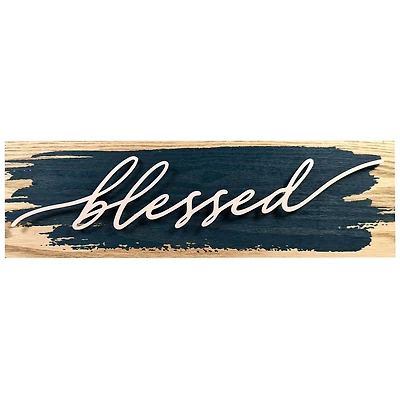 BLESSED WIRE PLAQUE - NAVY