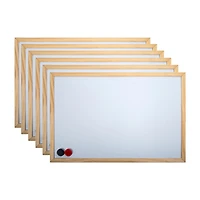 Office Works Small Wooden Magnetic Dry-Erase Whiteboard
