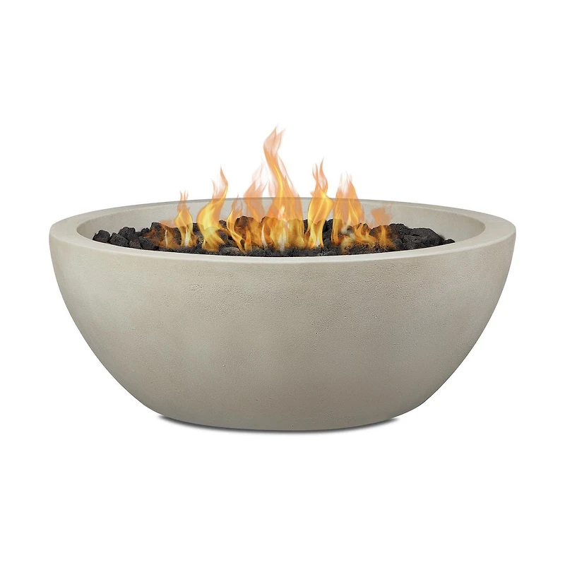 Real Flame Foyer Extérieur Rond au Propane de 38 po Eldora en Gris