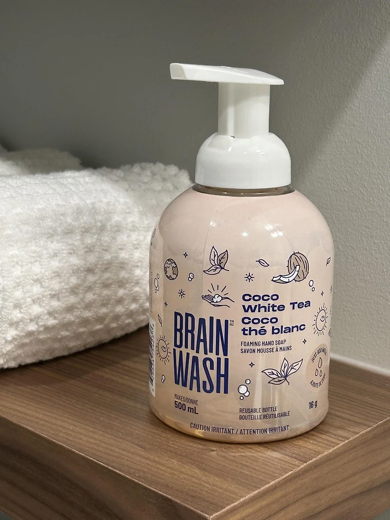 Brain Wash Foaming Hand Soap Bottle with Starter Pod - Coco White Tea, 500ml