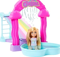 Barbie Chelsea Coffret de jeu Glissade d’eau arc-en-ciel