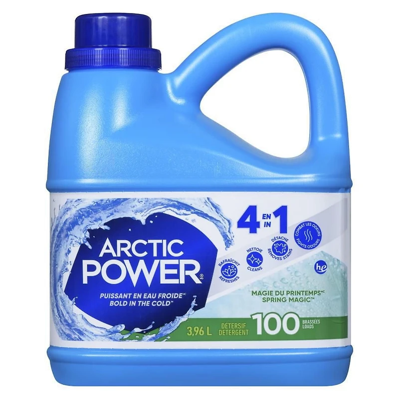 Arctic Power Spring Magic Liquid Laundry Detergent, 3.96 L, 100 Loads