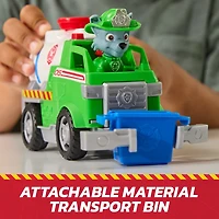 Pat' Patrouille Mission pompiers : Camion-citerne de pompiers Rocky avec figurine articulée, pince et camion, jouets pour garçons et filles à partir de 3 ans
