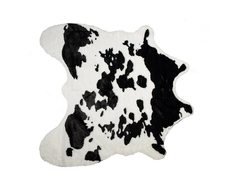 H-Luxe Faux Fur Cowhide Rug