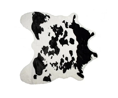 H-Luxe Faux Fur Cowhide Rug