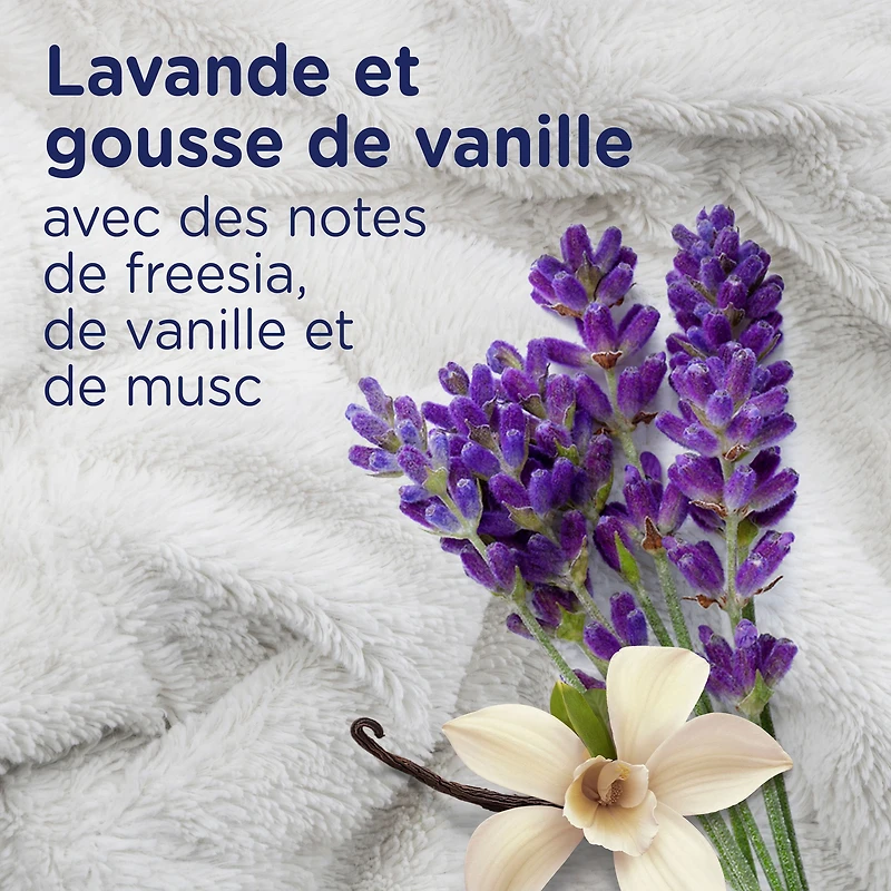 Assouplissant textile liquide Downy Ultra doux et frais, Calme, parfum Lavande et gousse de vanille, assouplissant textile Downy, assouplissant pour la lessive