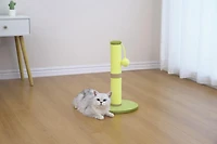 Home4Cat 17.1" Tall Dual-Function Recycled Paper Cat Scratching Post, Green, Playful & eco-friendly scratcher