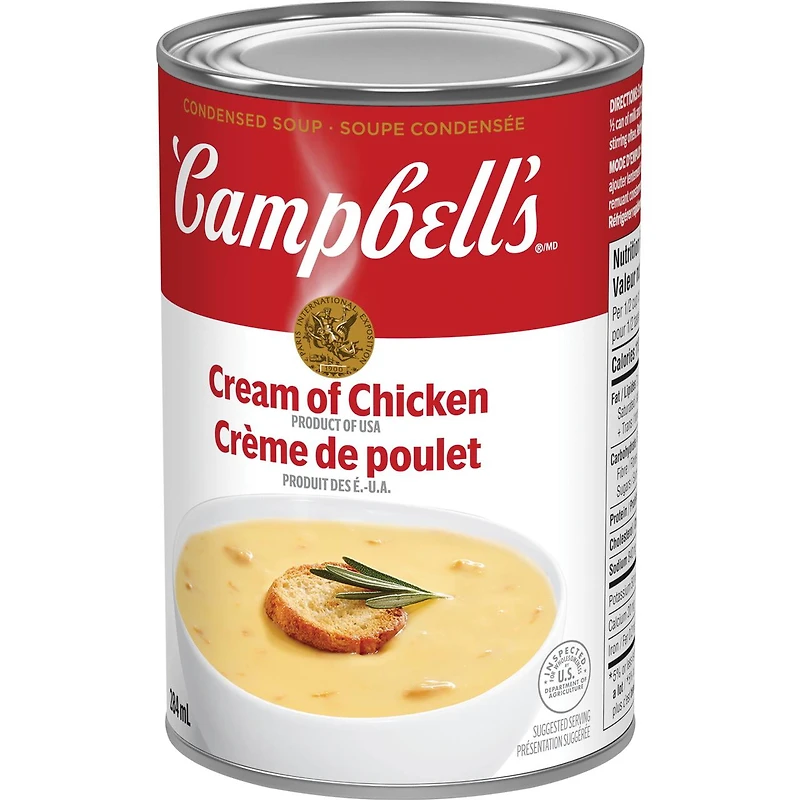 Soupe condensée Campbell'sMD, Crème de poulet, longue conservation 284 ml