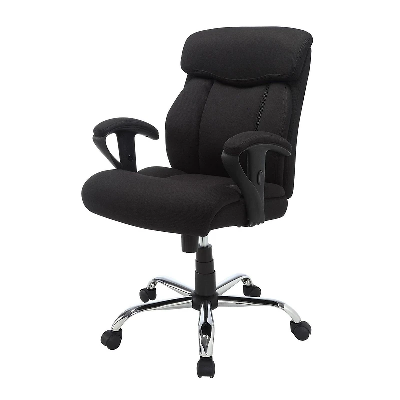 Serta – Fauteuil de direction pivotant en tissu maillé pour taille forte, noir